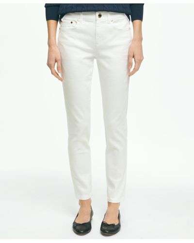 Brooks Brothers Stretch Cotton Jeans - White