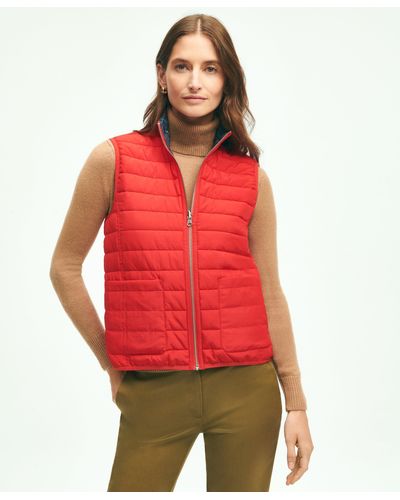 Brooks Brothers Reversible Puffer Vest - Red