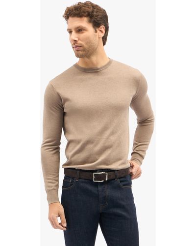 Brooks Brothers Beige Silk-cashmere Blend Crew-neck Sweater - Blu