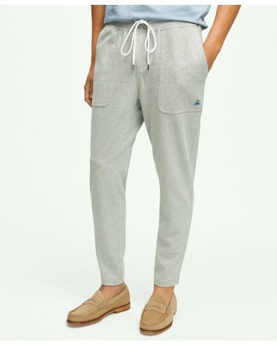 Brooks Brothers Stretch Sueded Cotton Jersey Sweatpants - Gray