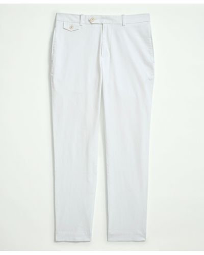 Brooks Brothers Big & Tall Stretch Supima Cotton Washed Chino Pants - White