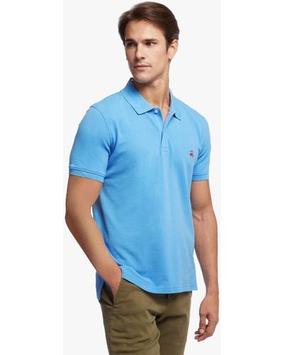 Brooks Brothers Polo De Algodón Supima En Manga Corta Corte Extra Slim - Azul