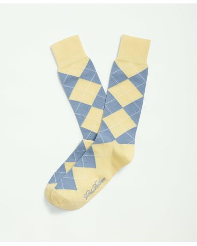 Brooks Brothers Cotton Blend Argyle Socks - Blue