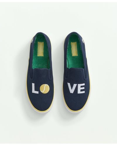 Brooks Brothers Sperry X "love" Slip On Shoes - Blue