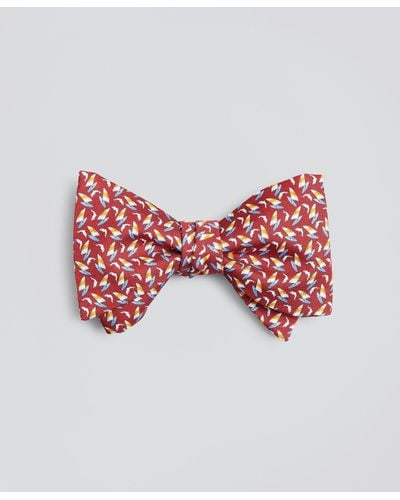 Brooks Brothers Sail And Dolphin Bow Tie - Red