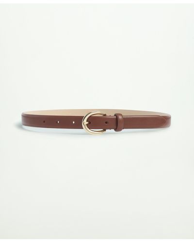 Brooks Brothers Leather Trouser Belt - Natural