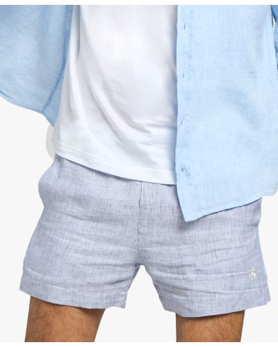 Brooks Brothers Marineblaue Leinen-shorts