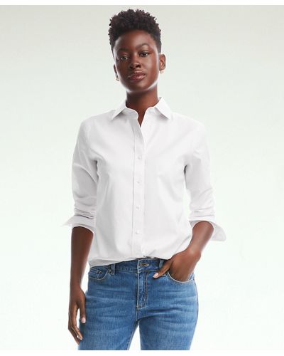 Brooks Brothers Classic-fit Non-iron Stretch Supima Cotton Dress Shirt - White