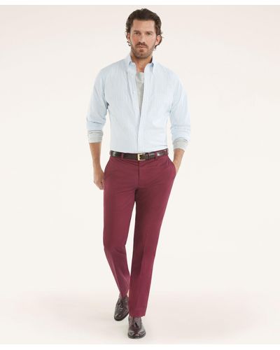 Brooks Brothers Milano Slim-fit Stretch Advantage Chino Pants - White