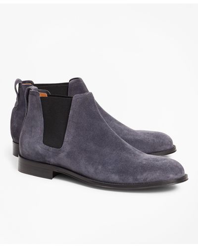 Brooks Brothers Suede Chelsea Boots - Gray