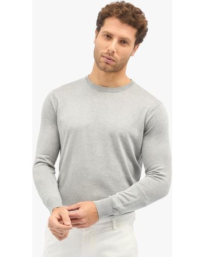 Brooks Brothers Light Grey Silk-cashmere Blend Crew-neck Sweater - Grigio