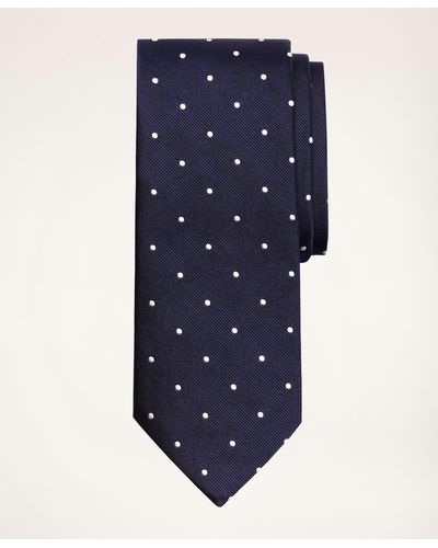 Brooks Brothers Dot Rep Tie - Blue