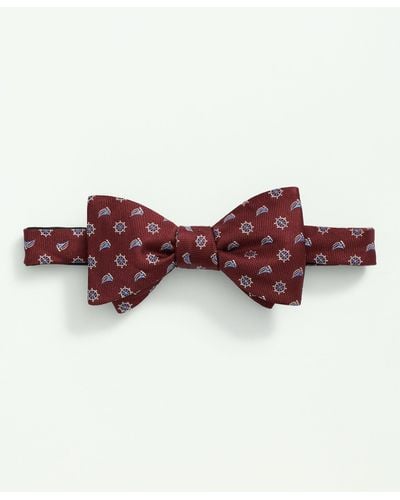 Brooks Brothers Silk Sailboat Bow Tie - Red