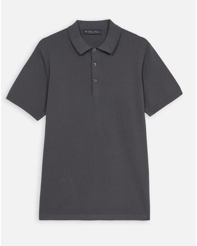 Brooks Brothers Dark Grey Cotton Polo Shirt - Negro