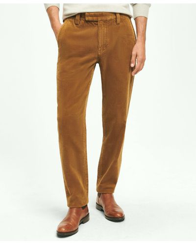 Brooks Brothers Slim Fit Cotton Wide-wale Corduroy Pants - Brown