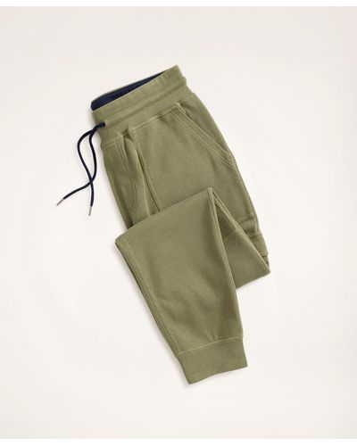 Brooks Brothers Ribbed French Terry Cargo Sweatpants - Green