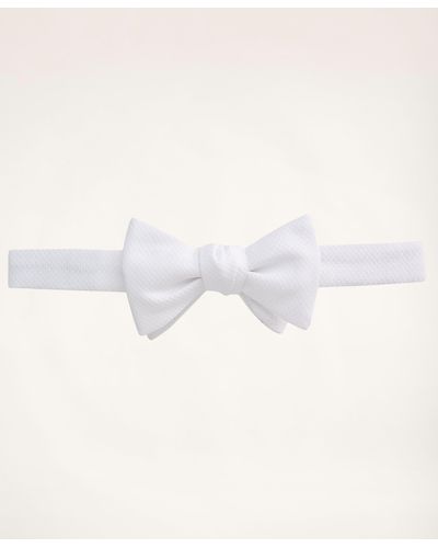 Brooks Brothers Pique Pre-tied Bow Tie - Natural