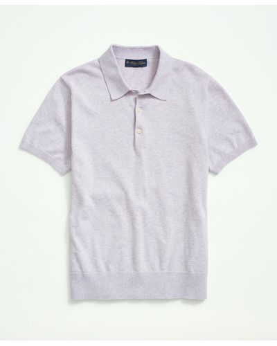 Brooks Brothers Supima Cotton Short-sleeve Polo Sweater - White