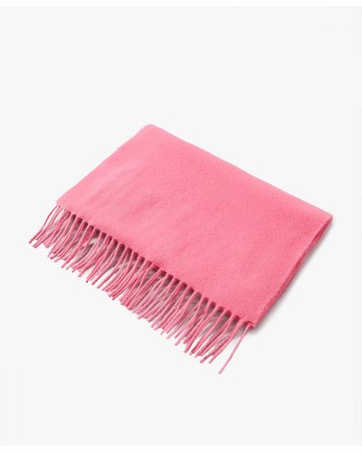 Brooks Brothers Pink Wool-cashmere-blend Scarf - Rosa