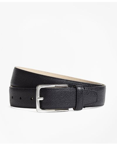Brooks Brothers Textured Leather Belt - Black