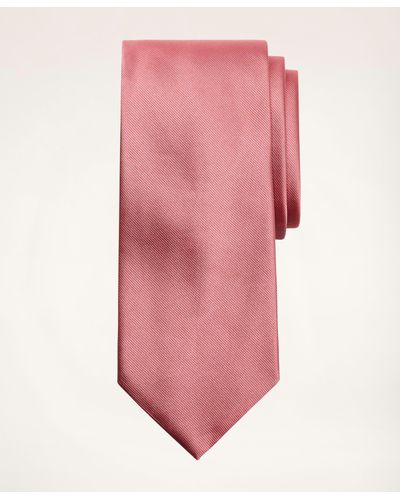 Brooks Brothers Solid Rep Tie - Pink