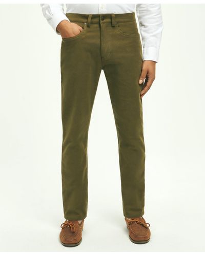 Brooks Brothers Cotton Moleskin Pants - Green