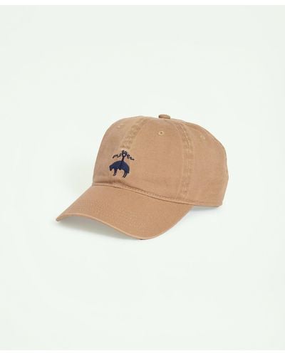 Brooks Brothers Cotton Logo Baseball Hat - Natural