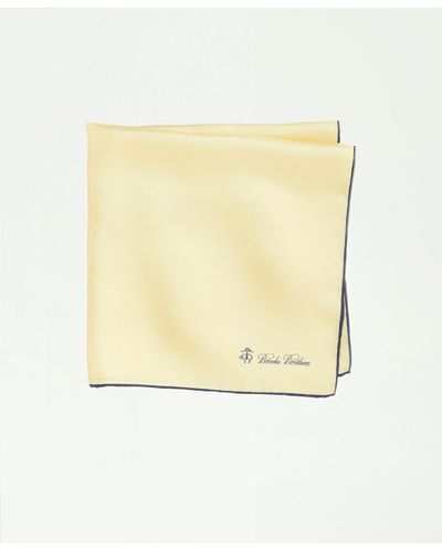 Brooks Brothers Silk Pocket Square - Natural