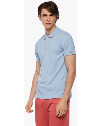 Brooks Brothers Polo Slim Fit Golden Fleece In Cotone Stretch Supima - Blu