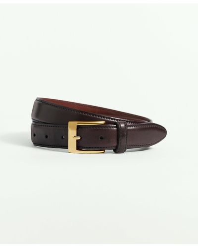 Brooks Brothers Cordovan Leather Belt - White