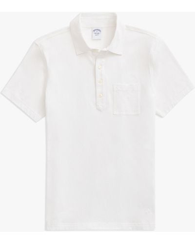 Brooks Brothers Weißes Vintage-poloshirt Aus Baumwoll-jersey