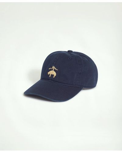Brooks Brothers Cotton Logo Baseball Hat - Blue