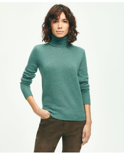 Brooks Brothers Cashmere Turtleneck Sweater - Green