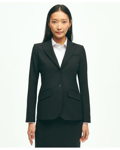Brooks Brothers The Essential Stretch Wool Jacket - Black