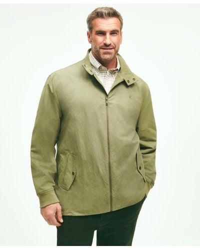 Brooks Brothers Big & Tall Cotton Blend Harrington Jacket - Green