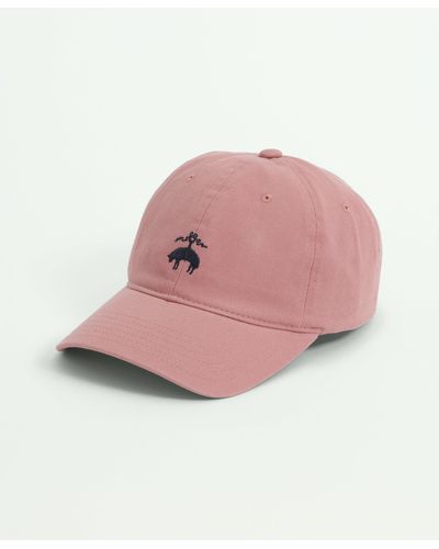 Brooks Brothers Cotton Logo Baseball Hat - Pink