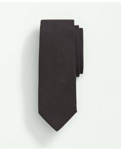Brooks Brothers Wool Silk Oxford Tie - Gray