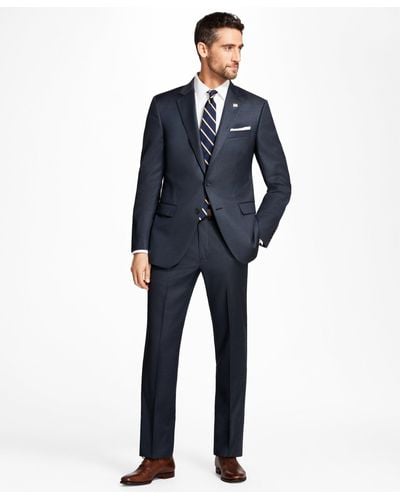 Brooks Brothers Traditional Fit Tic 1818 Suit - Blue