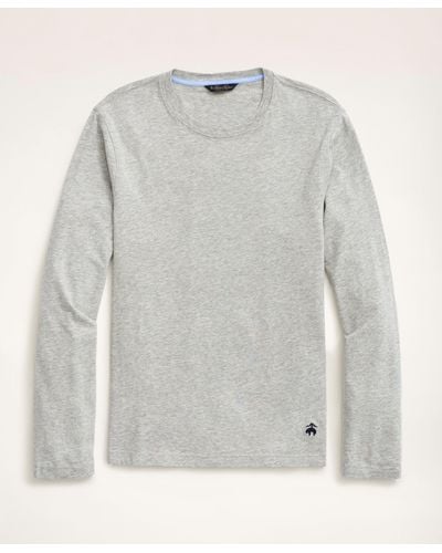 Brooks Brothers Supima Cotton Long-sleeve Logo T-shirt - Gray
