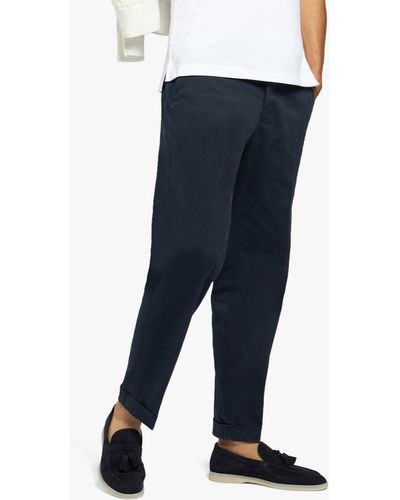Brooks Brothers Marineblaue Relaxed-fit-chinohose Aus Doppelzwirn-baumwolle