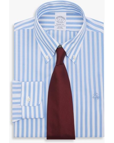 Brooks Brothers Pastellblaues Regular-fit Non-iron Hemd Aus Baumwolle Mit Button-down-kragen