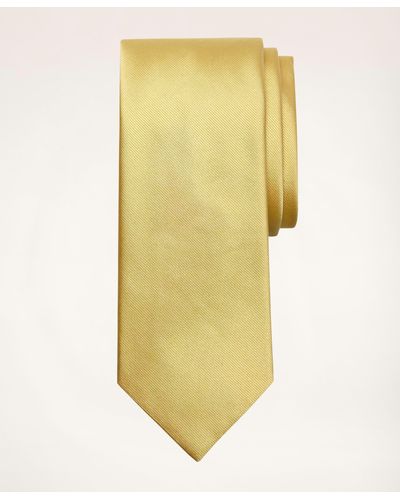 Brooks Brothers Solid Rep Tie - Yellow