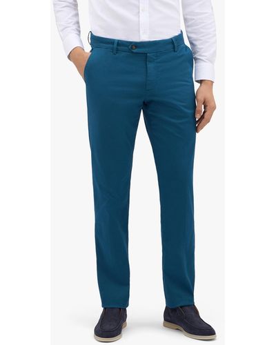 Brooks Brothers Chino Sarcelle En Coton Stretch - Bleu