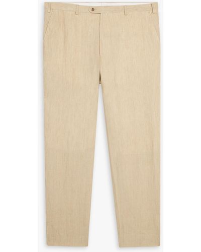 Brooks Brothers Beige Linen Trousers - Neutro