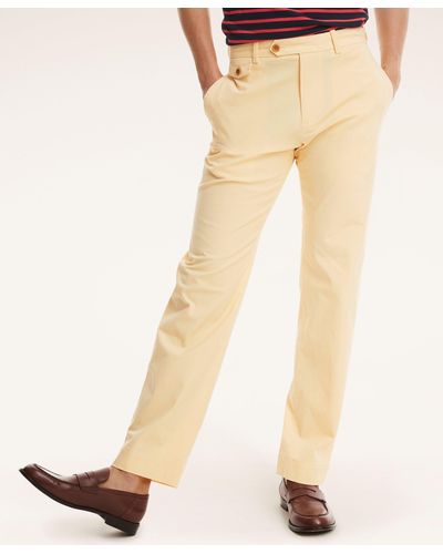 Brooks Brothers Clark Straight-fit Stretch Supima Cotton Poplin Chino Pants - Natural