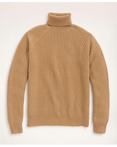 Brooks Brothers Wool-cashmere English Rib Sweater - Brown