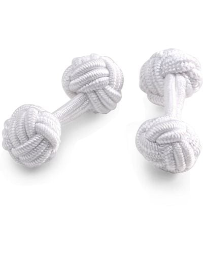 Brooks Brothers Knot Cuff Links - White