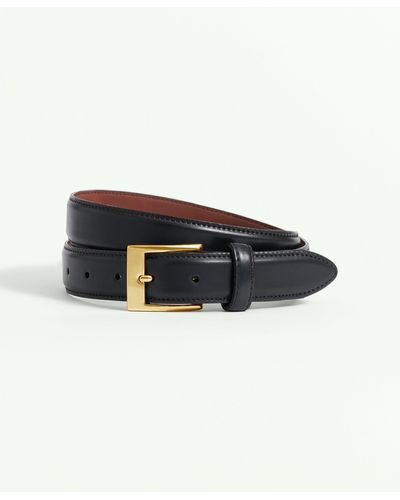 Brooks Brothers Cordovan Leather Belt - Black