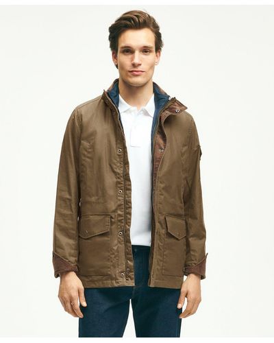Brooks Brothers Cotton Waxed 3-in-1 Jacket - Green
