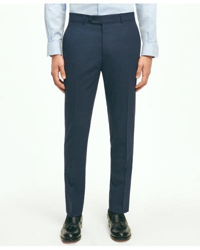 Brooks Brothers Explorer Collection Slim Fit Wool Suit Pants - Blue